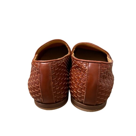 Nisolo Brown Mens 10.5 Alejandro Leather Woven Slip On Casual Flats Loafer Shoes - Picture 6 of 9